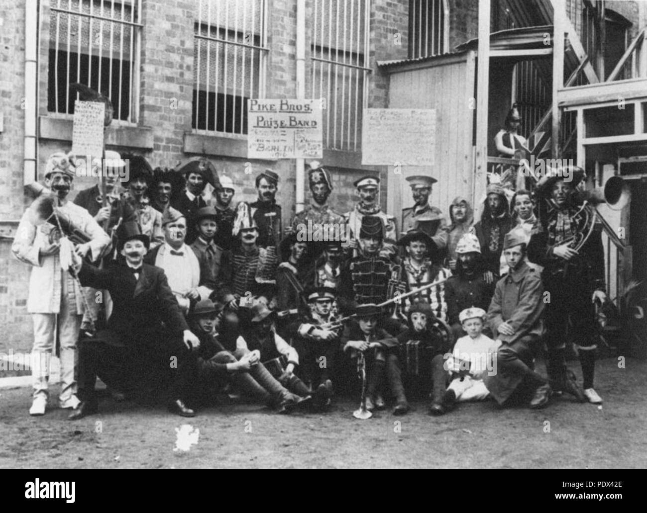 252 StateLibQld 1 212600 Pike Brothers Band, Brisbane, 1916 Stock Photo