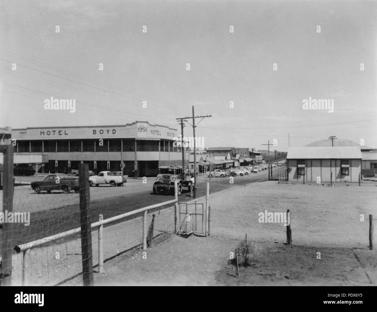 262 StateLibQld 1 297327 West Street, Mount Isa, ca. 1952 Stock Photo