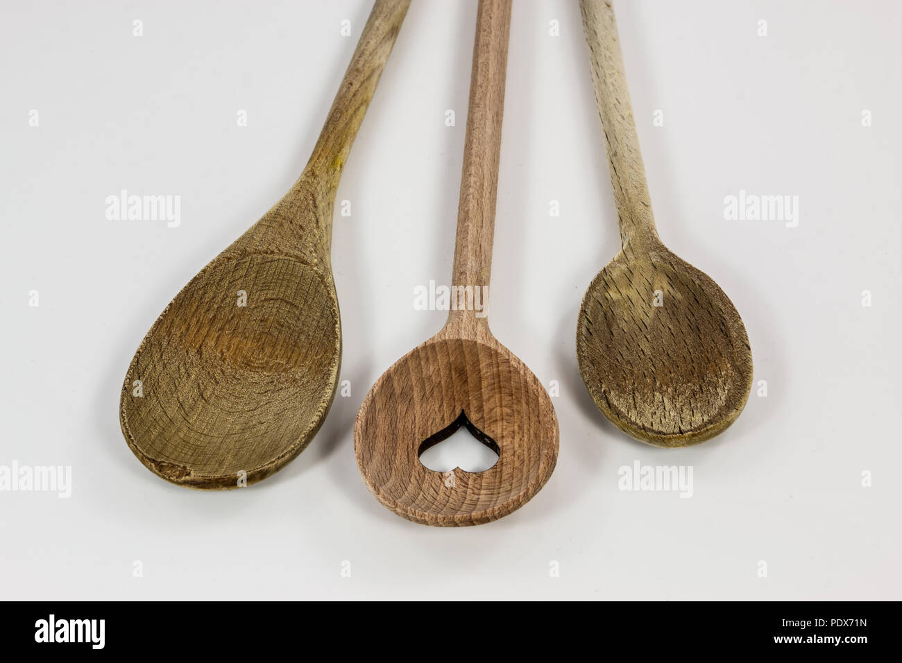 Wooden spoons in the kitchen on white background Stock Photo Alamy