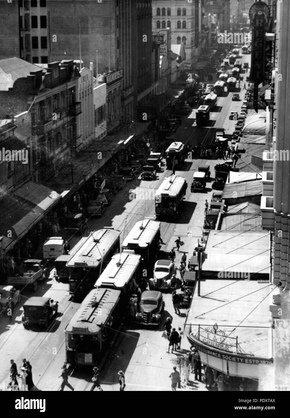 266 StateLibQld 1 42671 Queen Street, Brisbane, ca. 1935 Stock Photo