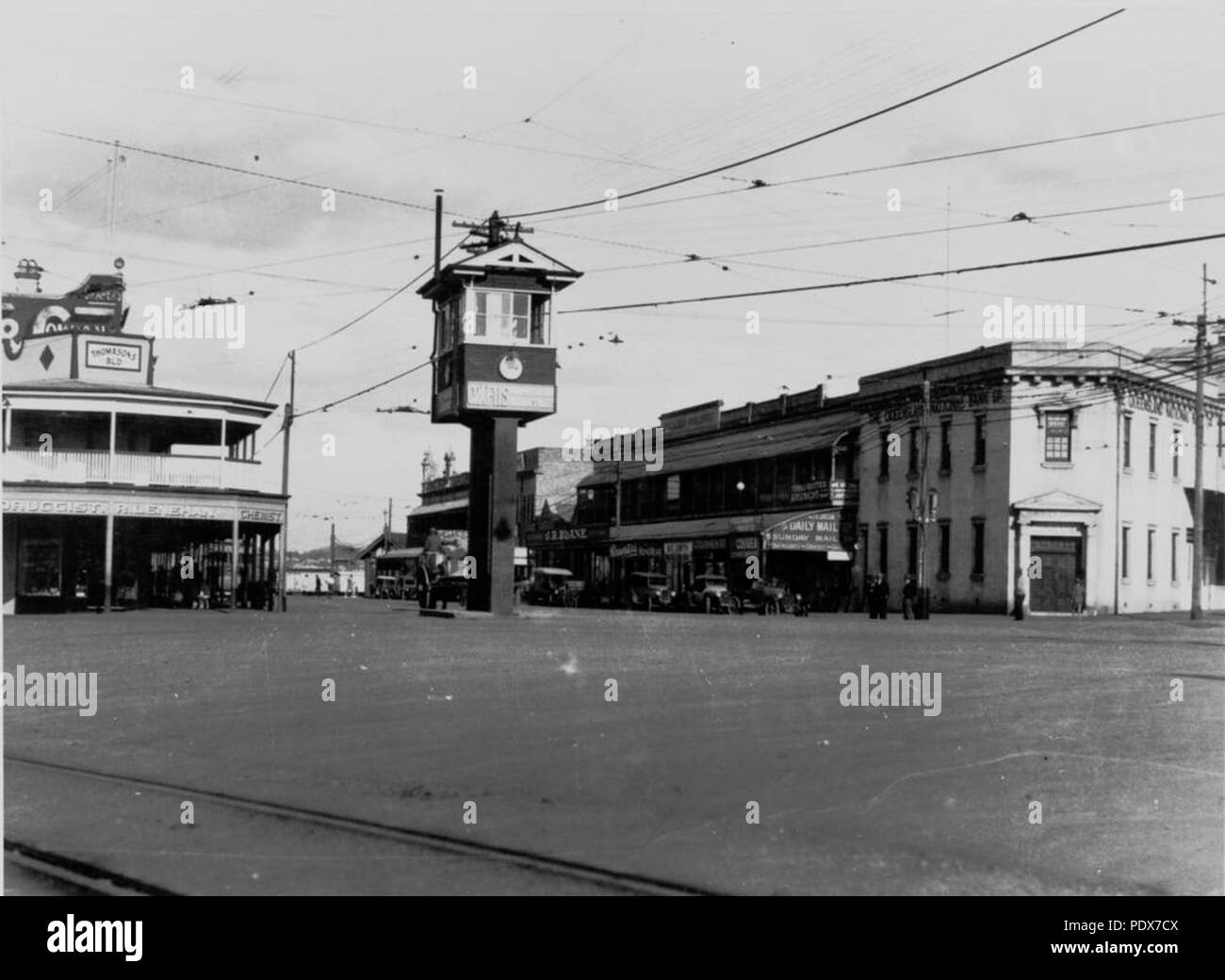266 StateLibQld 1 43475 Gabba Fiveways at Woolloongabba, Brisbane, ca. 1929 Stock Photo