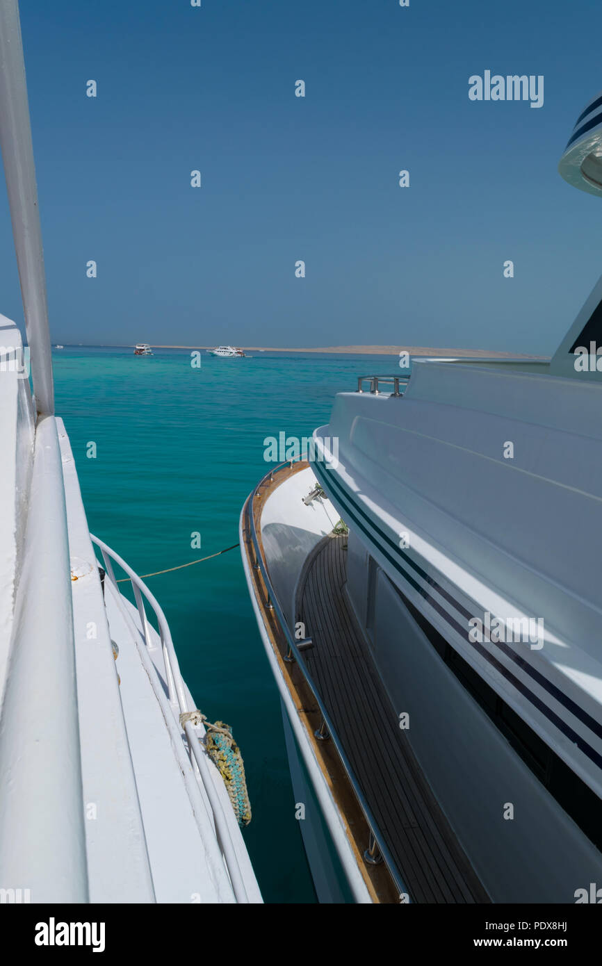 White yacht drifting in the waters of the Red Sea Stock Photo - Alamy