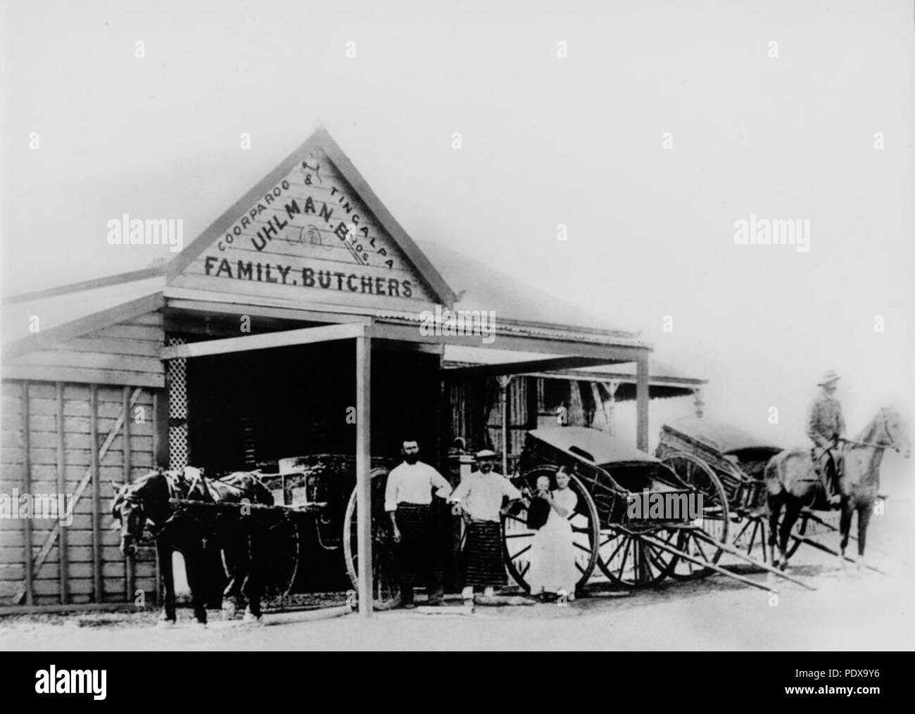 Butchers Shop Black and White Stock Photos &amp; Images - Alamy