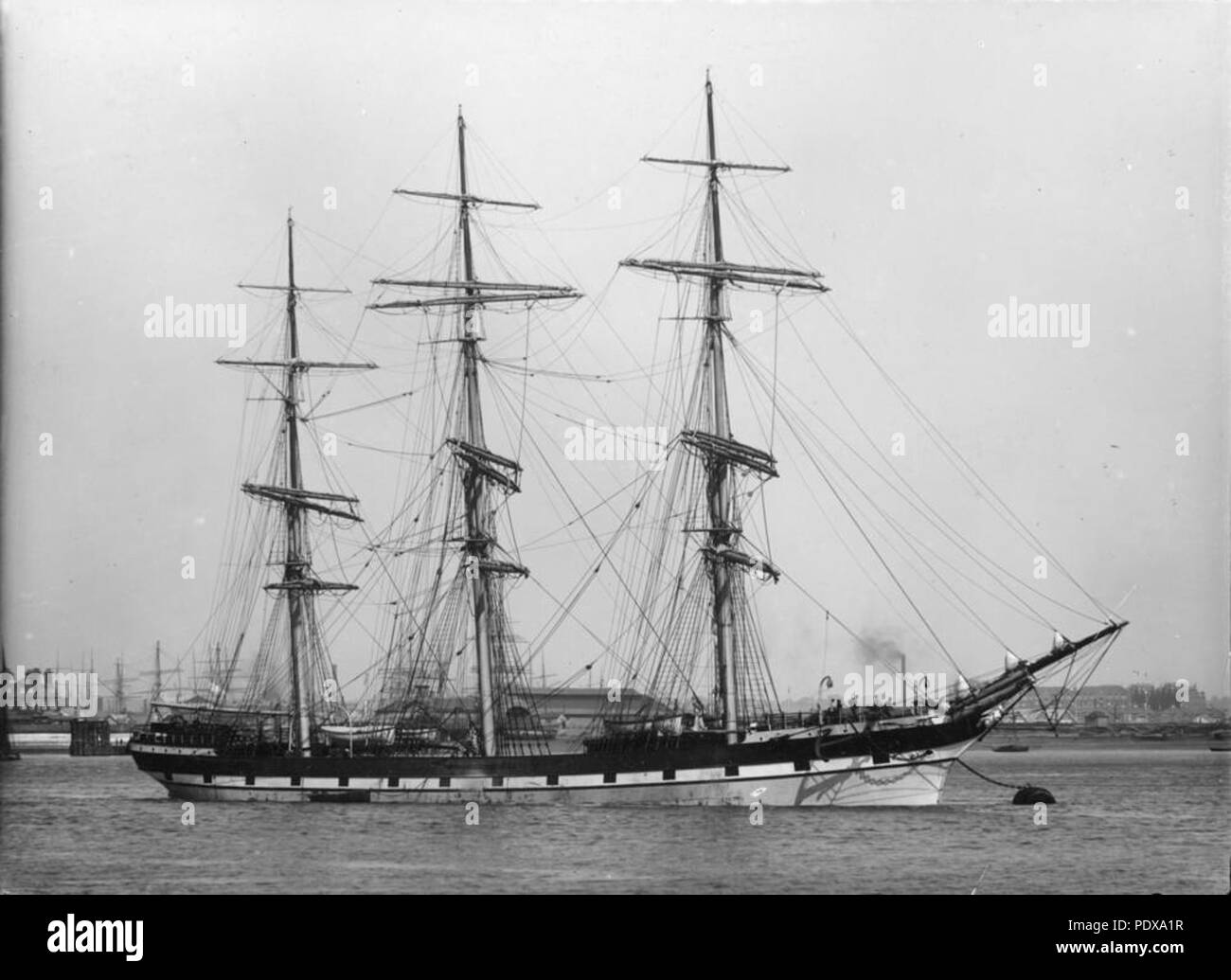 278 StateLibQld 1 96424 Square rigged sailing ship Clan Mackenzie Stock