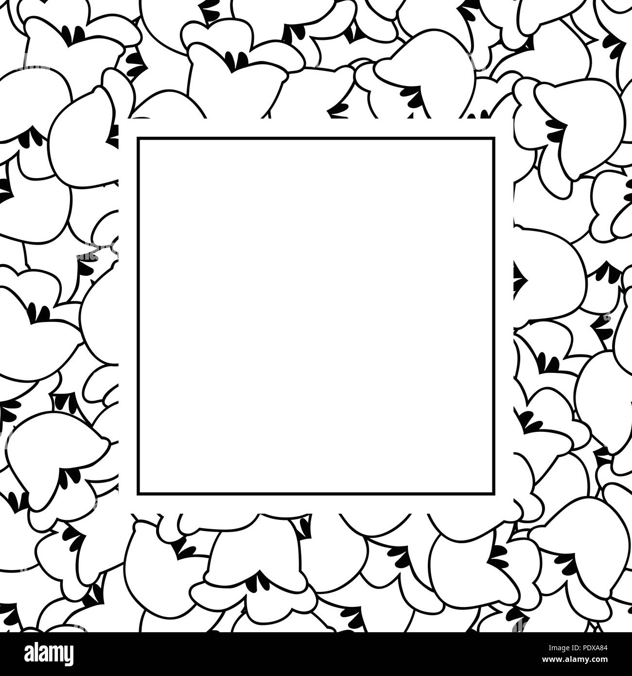 Lily of the Valley Outline Banner Card. Vector Illustration Stock ...