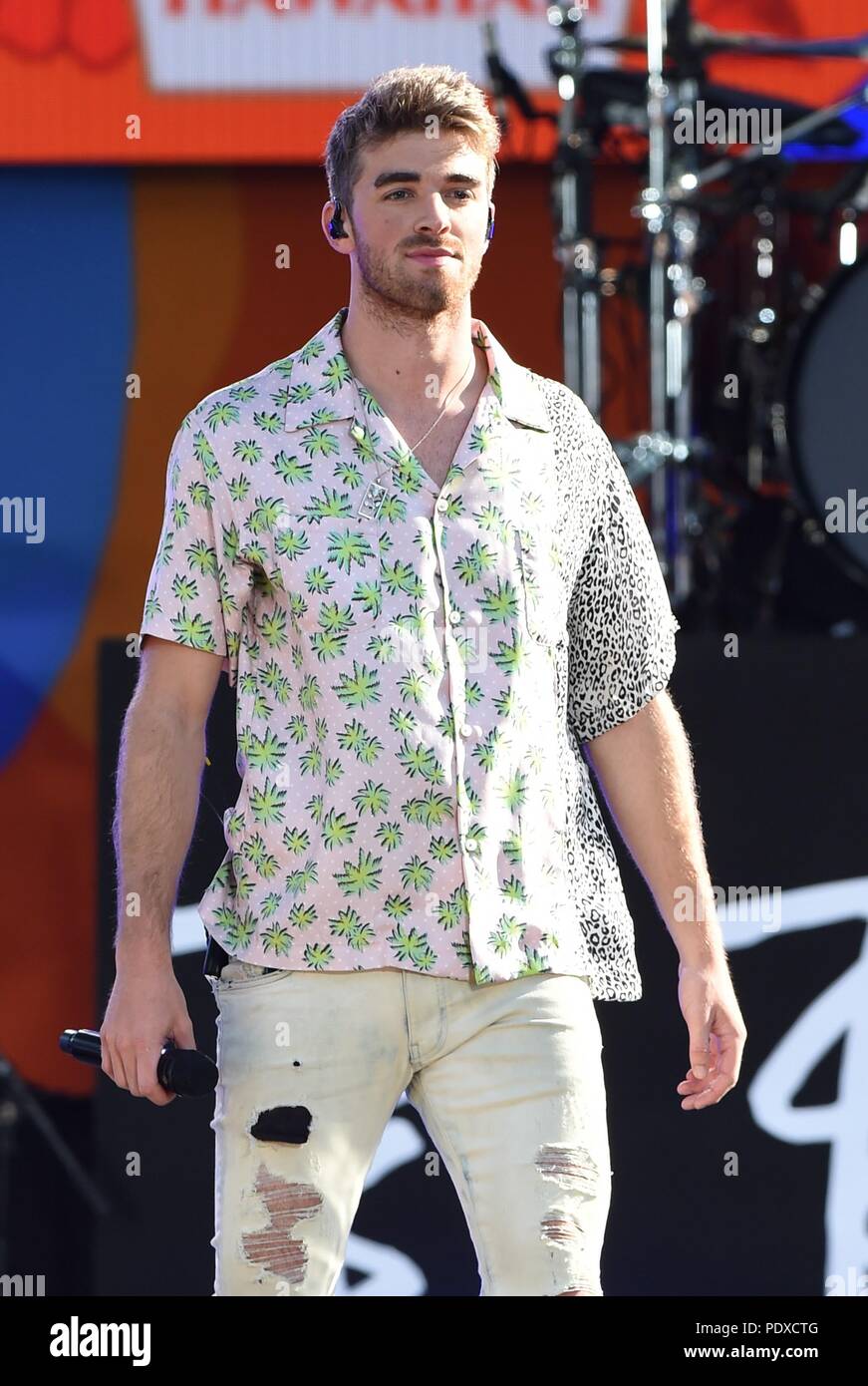 New York, NY, USA. 10th Aug, 2018. Drew Taggart, The Chainsmokers on