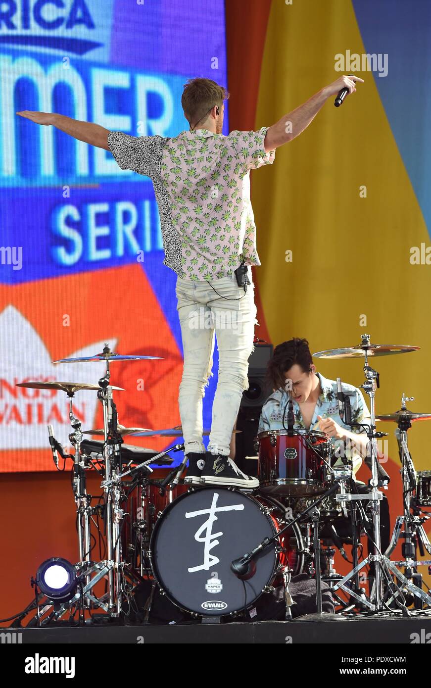 New York, NY, USA. 10th Aug, 2018. Drew Taggart, The Chainsmokers on