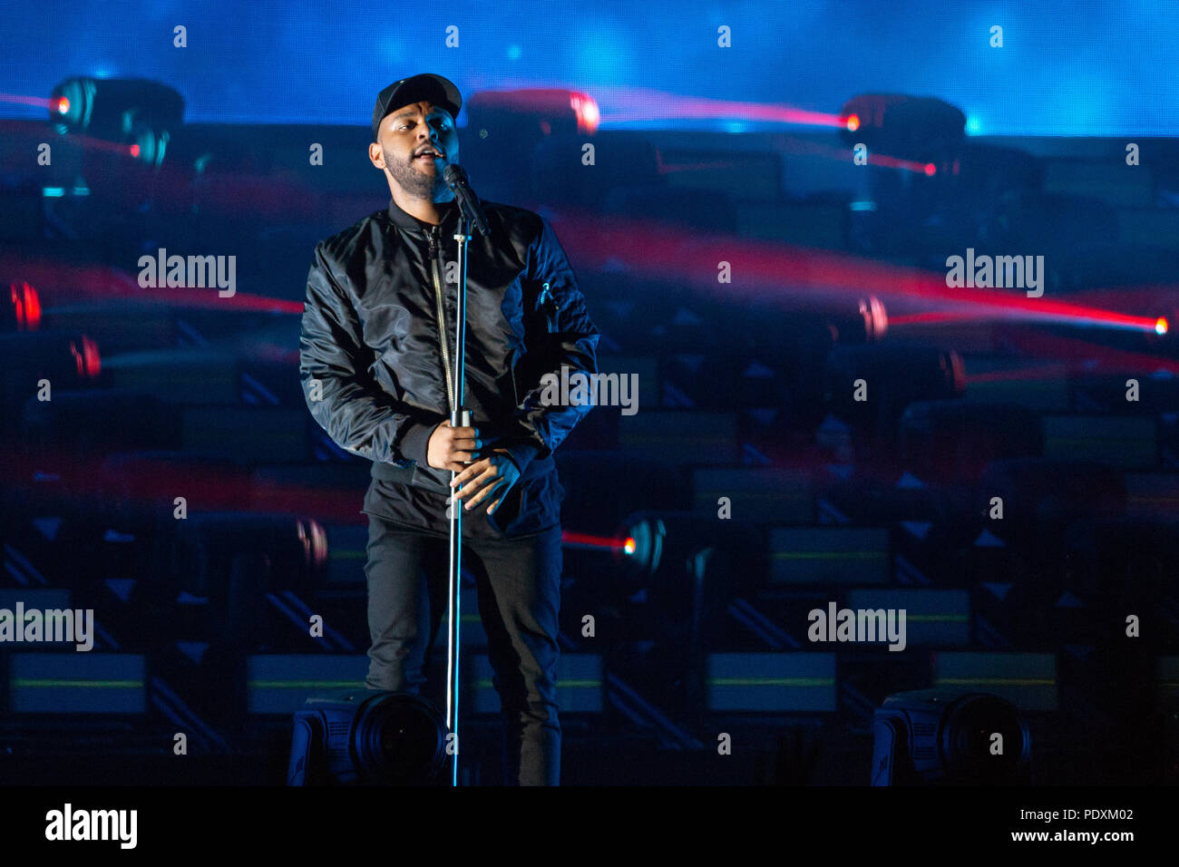San Francisco, California, USA. 10th Aug, 2018. THE WEEKND (ABEL TESFAYE) during Outside Lands Music Festival at Golden Gate Park in San Francisco, California Credit: Daniel DeSlover/ZUMA Wire/Alamy Live News Stock Photo