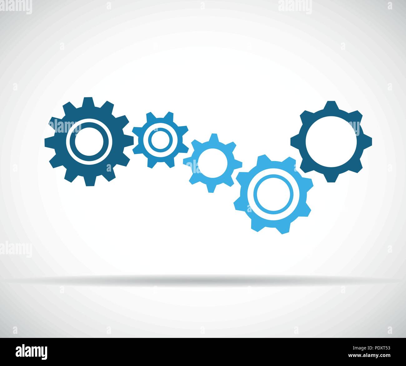 blue gears business symbol teamwork vector illustration EPS10 Stock ...