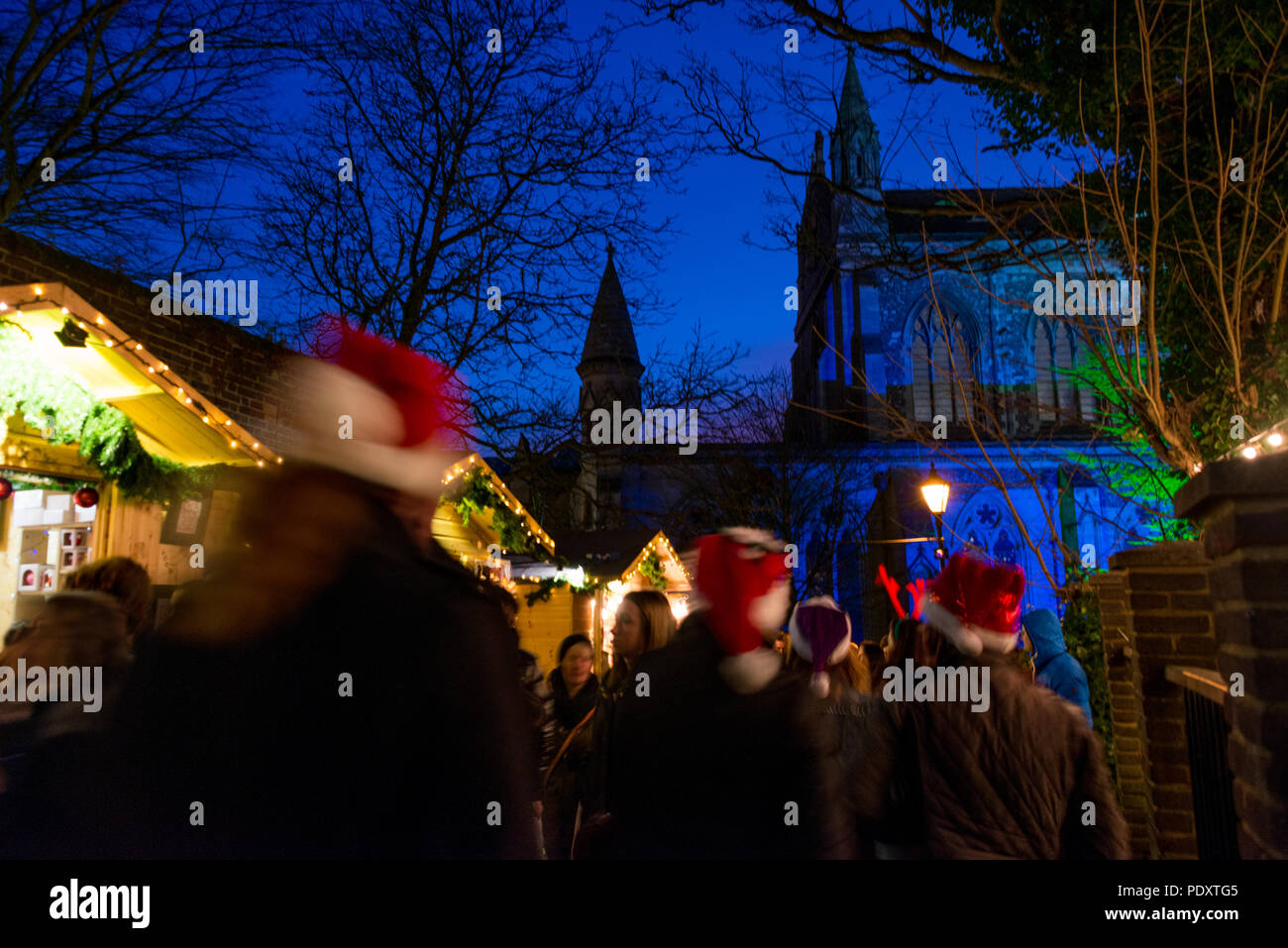 Christmas market in St. Albans, Hertfordshire Stock Photo Alamy