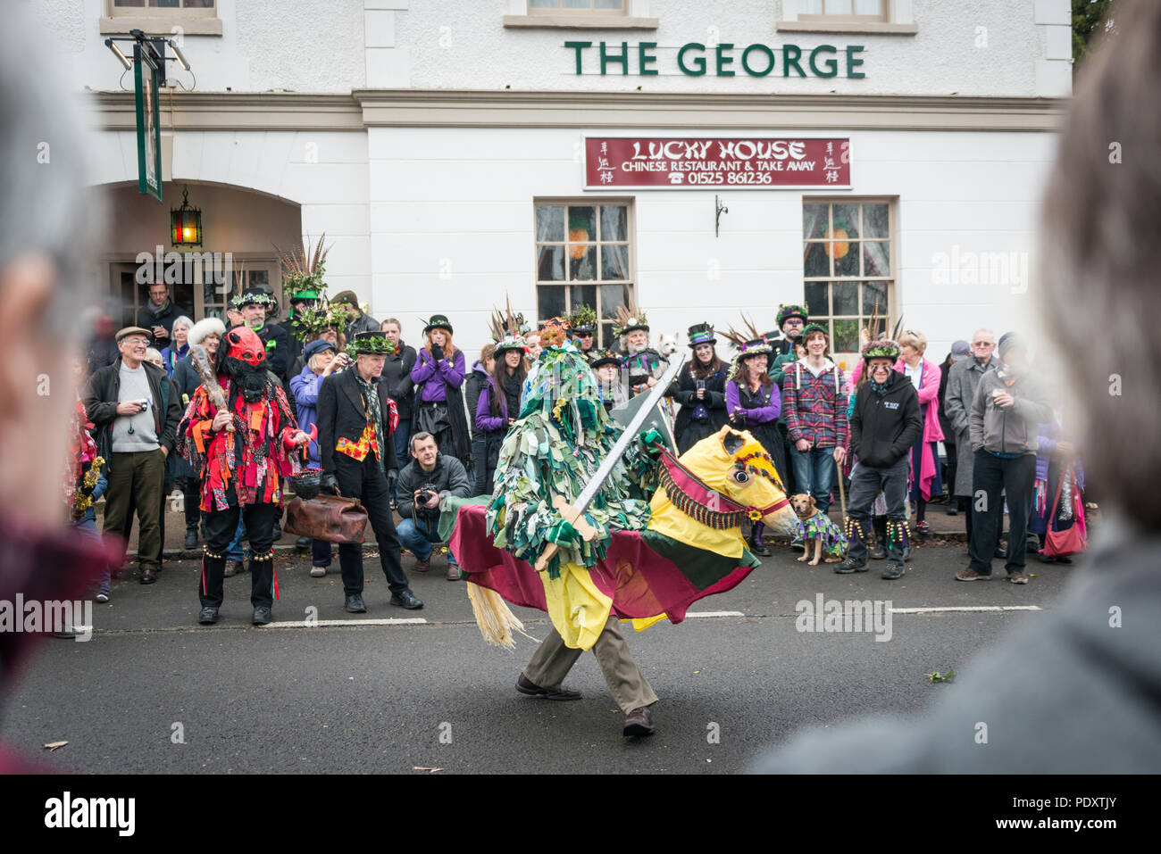 Boxing day celebrations in Silsoe, Bedfordshire Stock Photo