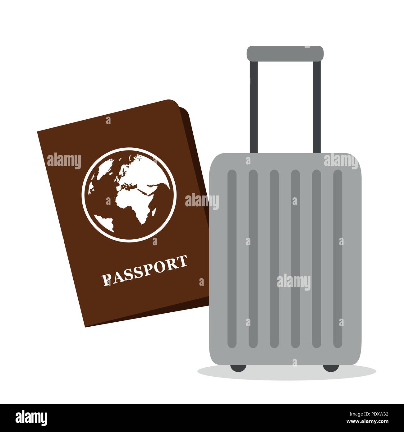 passport document and luggage vector illustration EPS10 Stock Vector