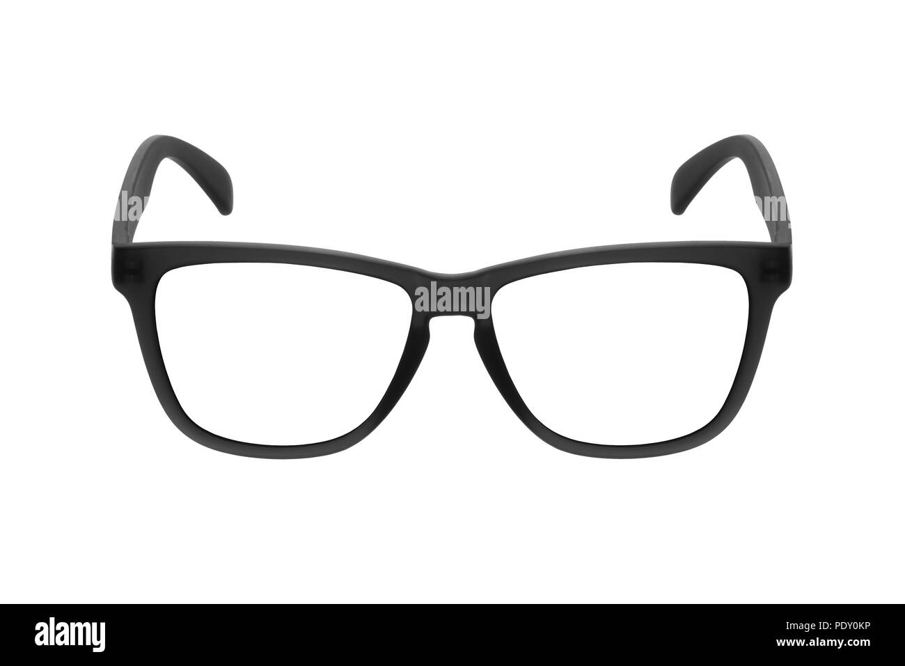 Eye glasses frame black isolated on white background Stock Photo