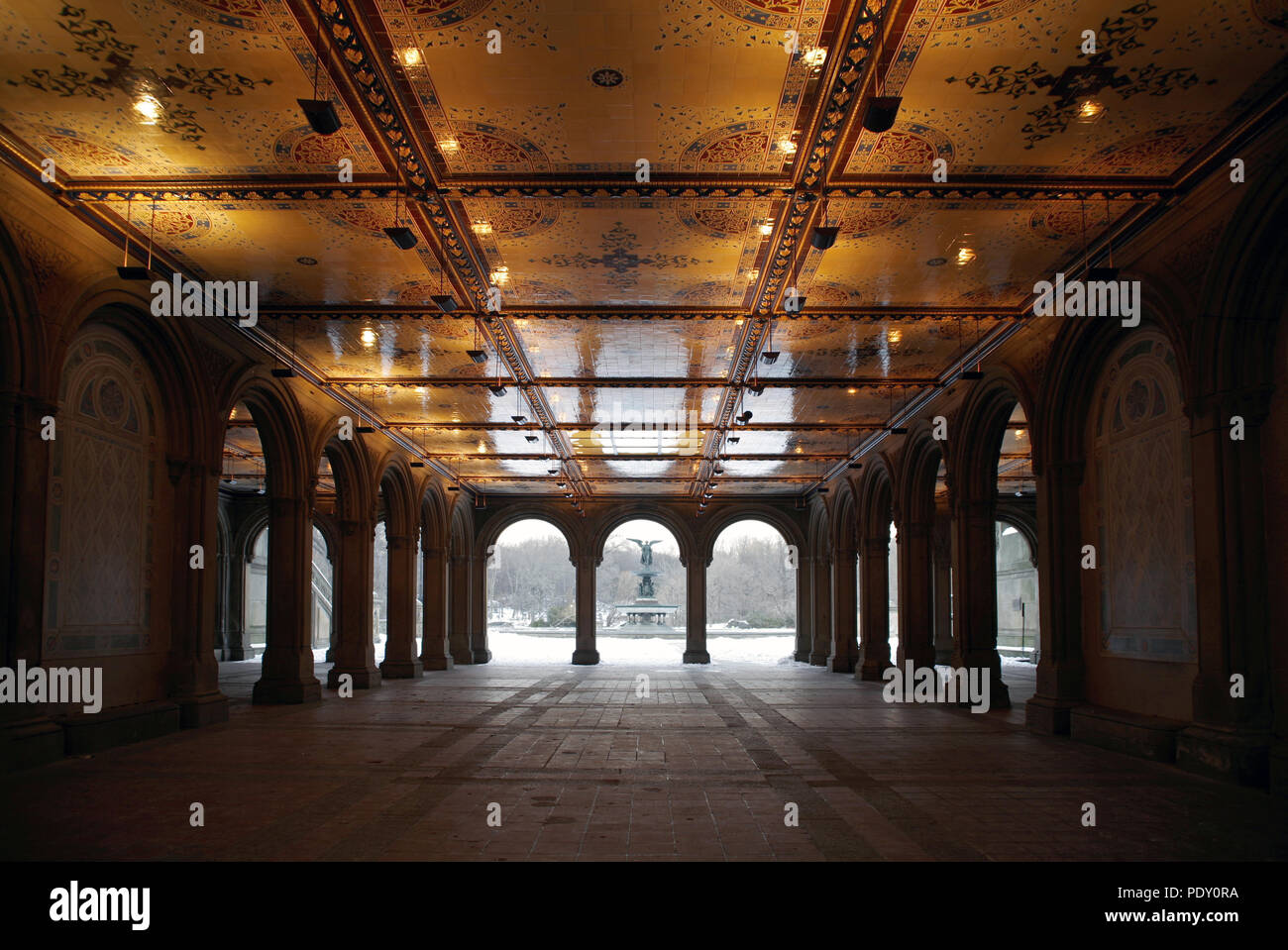 Minton Tile Ceiling, Bethesda Terrace Stock Photo Alamy