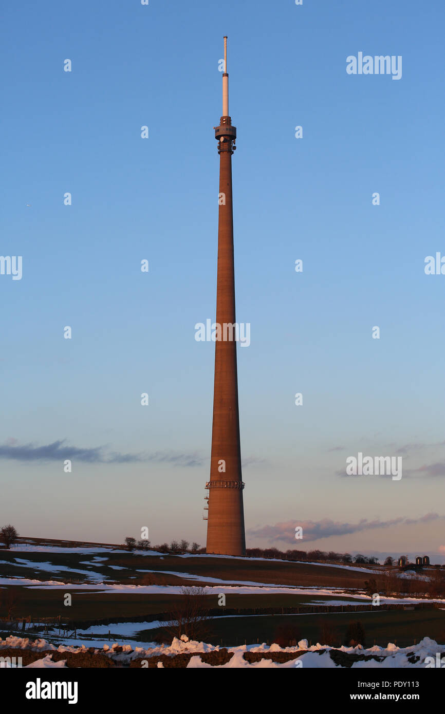 Emley Moor transmitting station Stock Photo