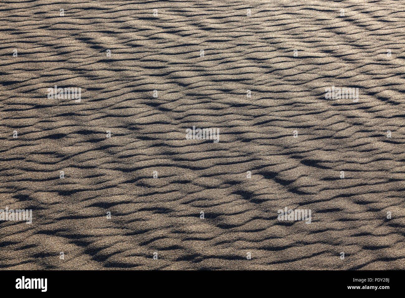 Structures in the sand, dunes of Maspalomas, Dunas de Maspalomas, structures in the sand, nature reserve, Gran Canaria Stock Photo