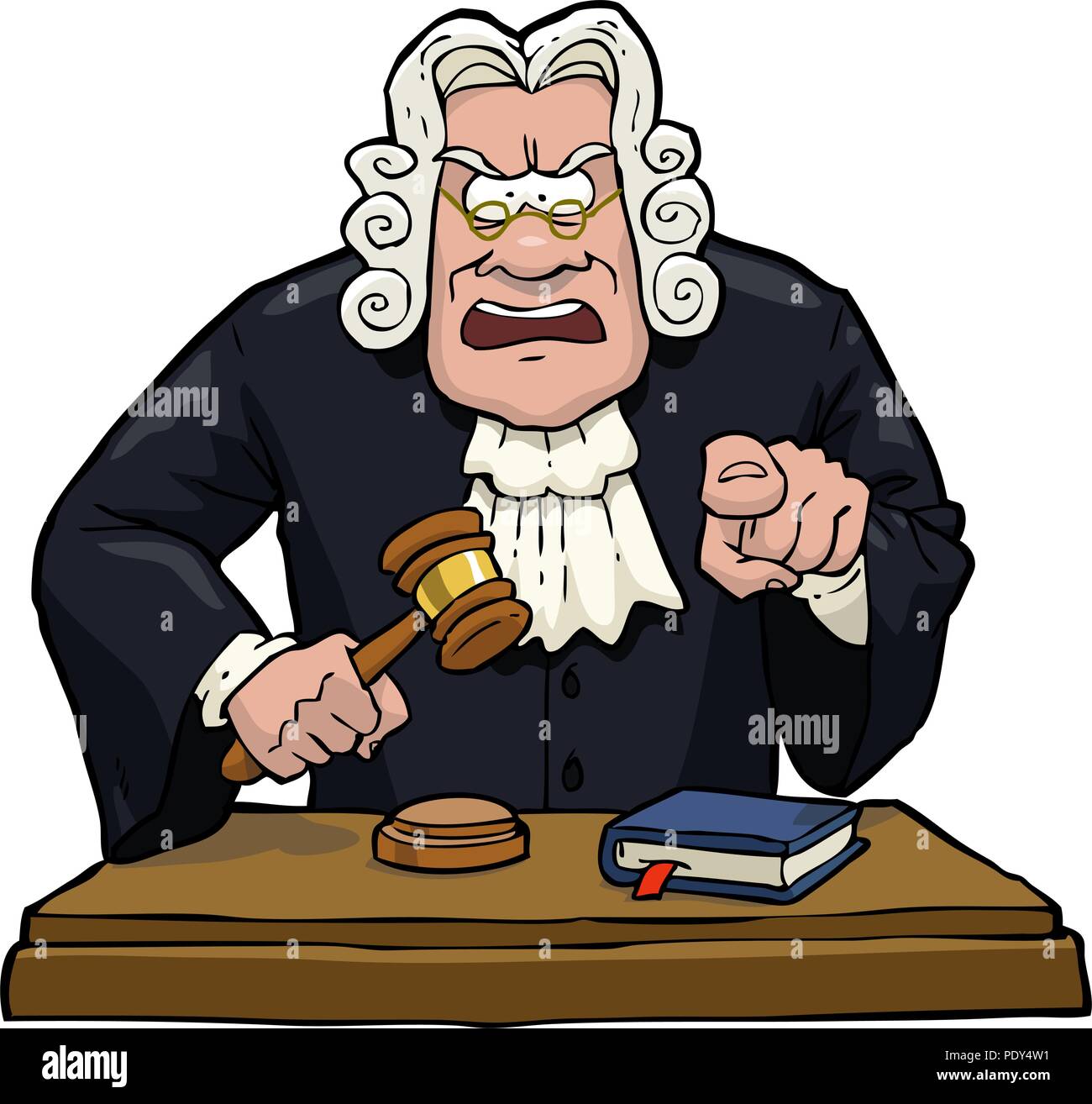 Judge Wig Drawing Stock Vector Images - Alamy