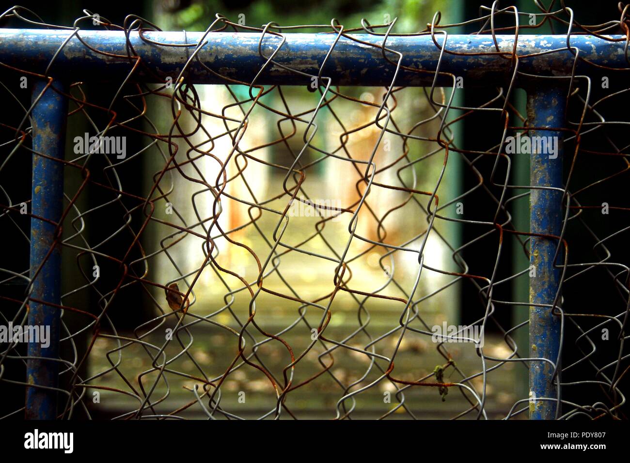 Photo of a corroded or rusty wire fence Stock Photo Alamy