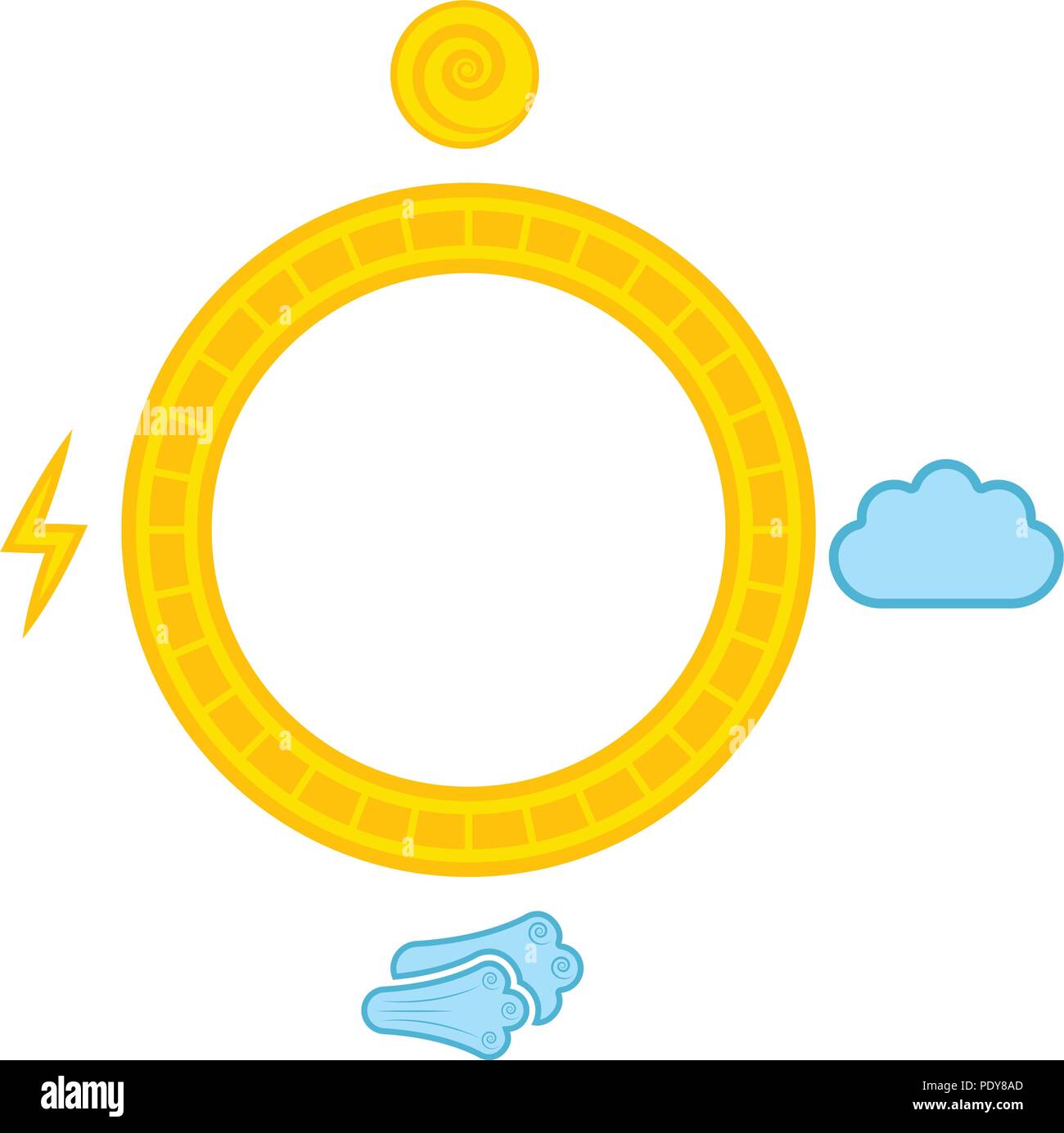 Isolated composed weather icon Stock Vector