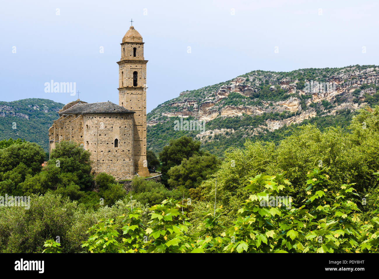 San Martinu (Saint Martin's) Church, Patrimonio, Cap Corse, Corsica, France Stock Photo