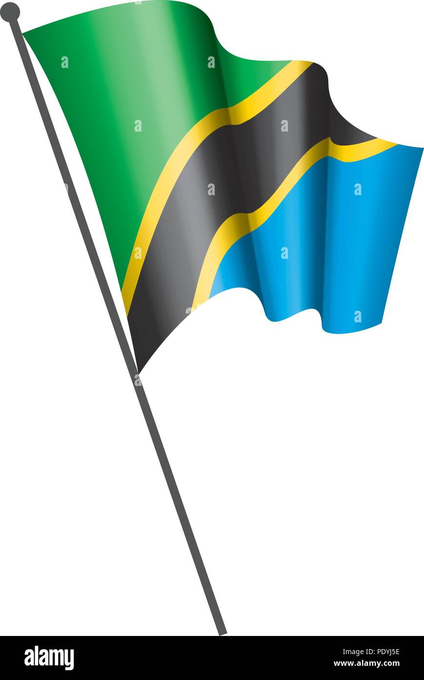 Tanzania flag, vector illustration on a white background Stock Vector ...