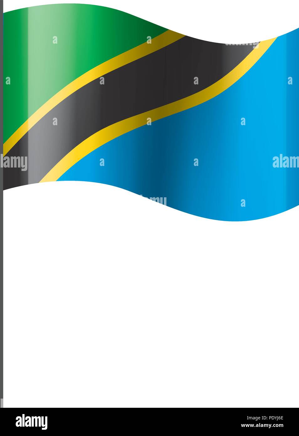 Tanzania flag, vector illustration on a white background Stock Vector ...