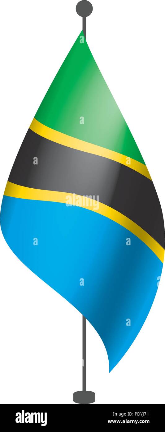 Tanzania flag, vector illustration on a white background Stock Vector ...