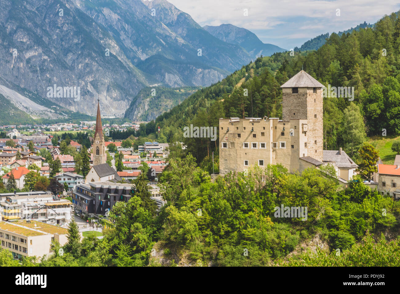 Schloss Landeck Castle, Tyrol, Austria Stock Photo Alamy