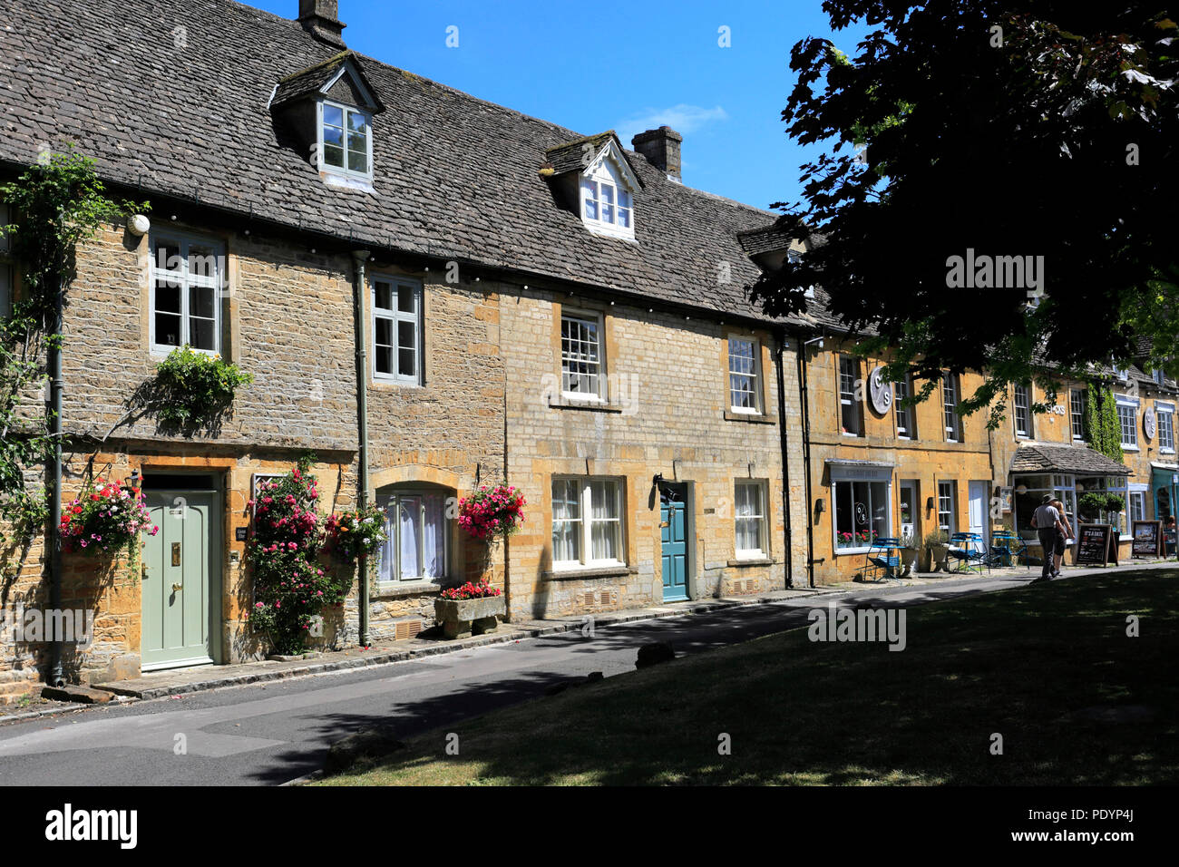 Street view at Stow on the Wold Town, Gloucestershire, Cotswolds, England Stock Photo