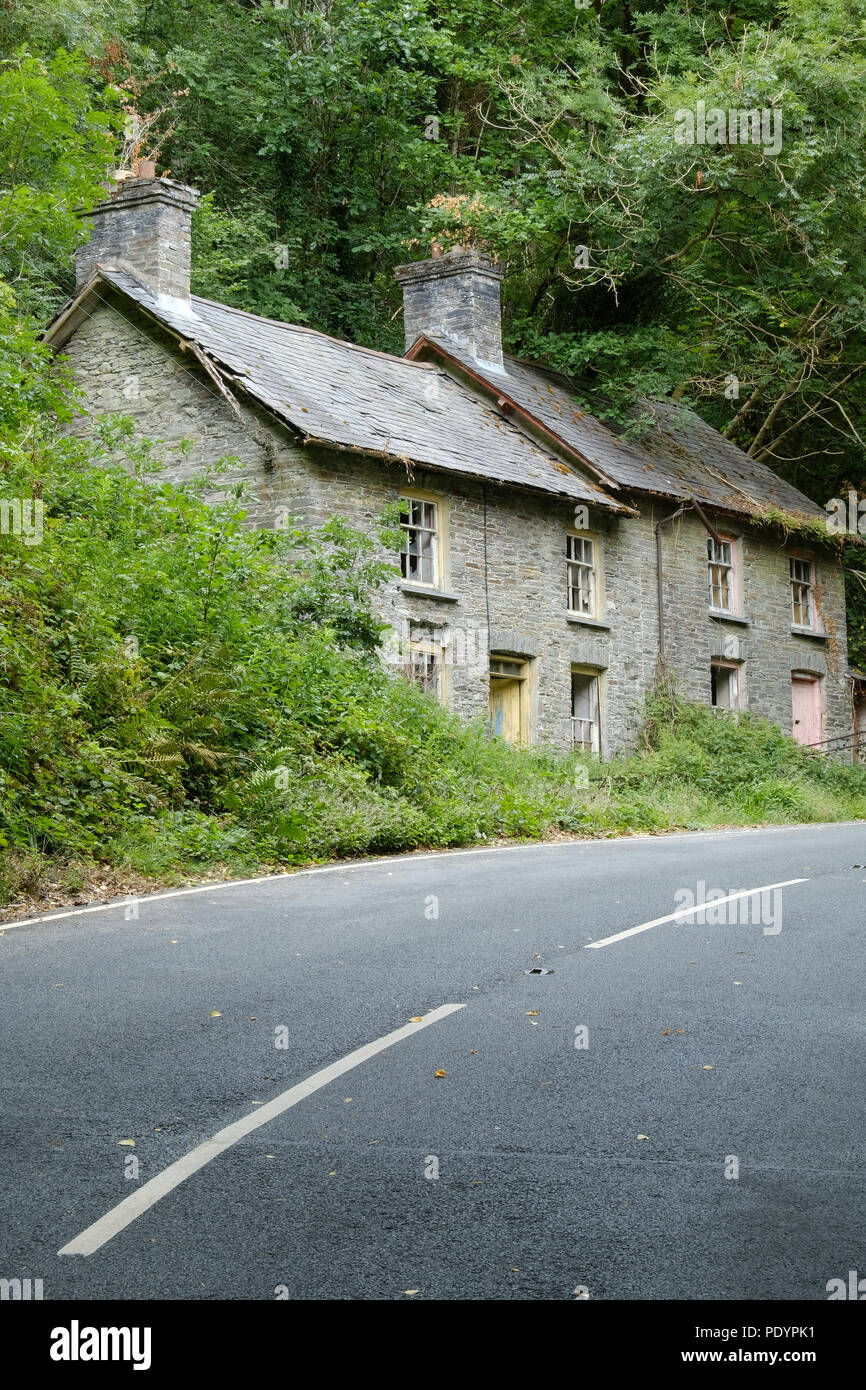 abandoned roadside cottages Stock Photo