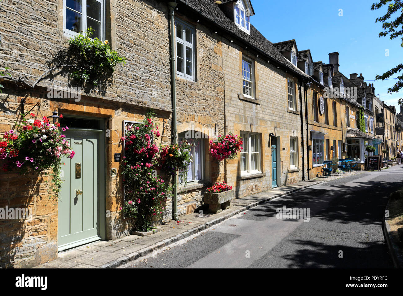 Street view at Stow on the Wold Town, Gloucestershire, Cotswolds, England Stock Photo