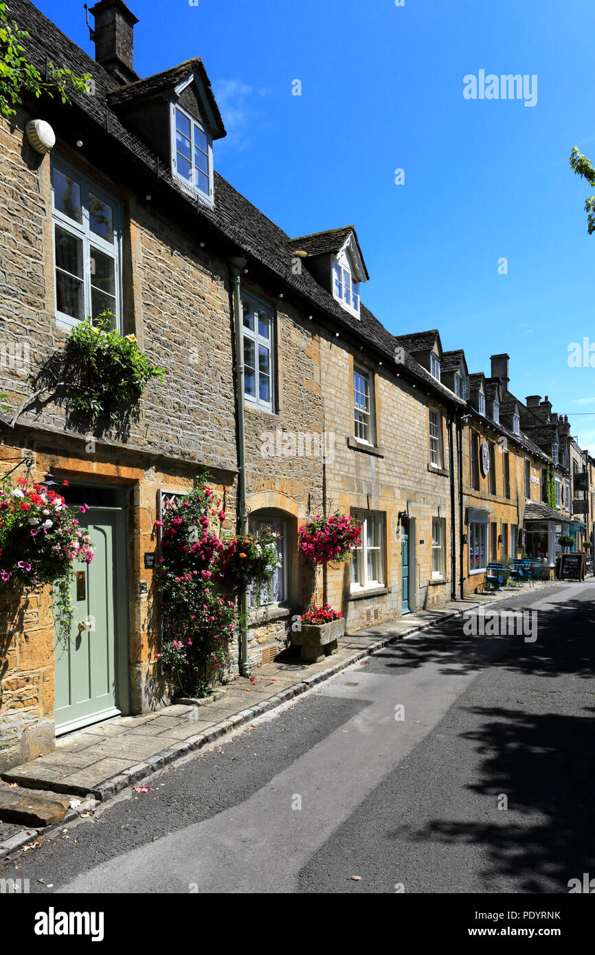 Street view at Stow on the Wold Town, Gloucestershire, Cotswolds, England Stock Photo