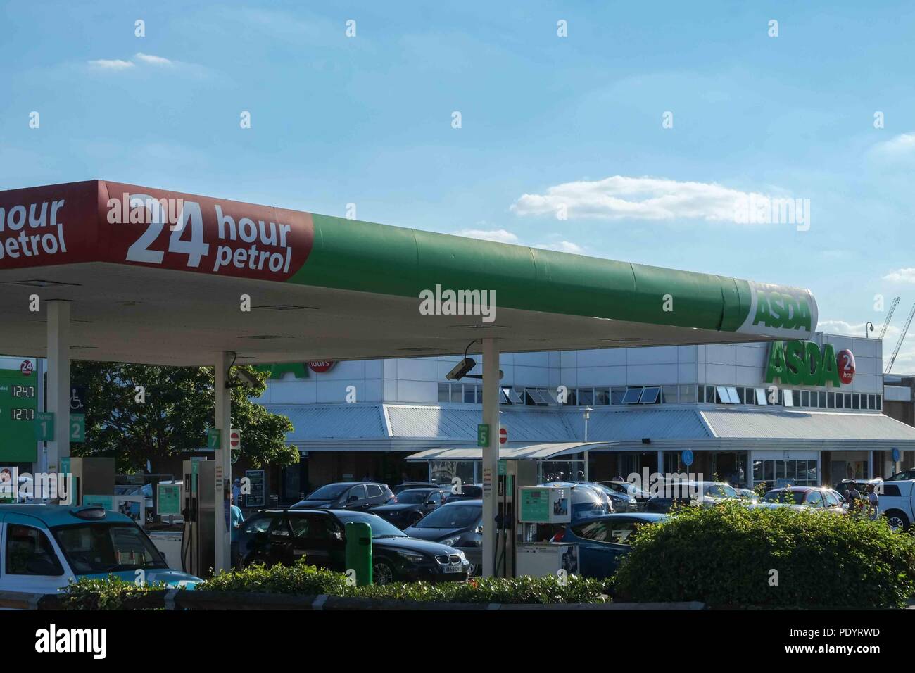 An asda supermarket petrol station in London Stock Photo