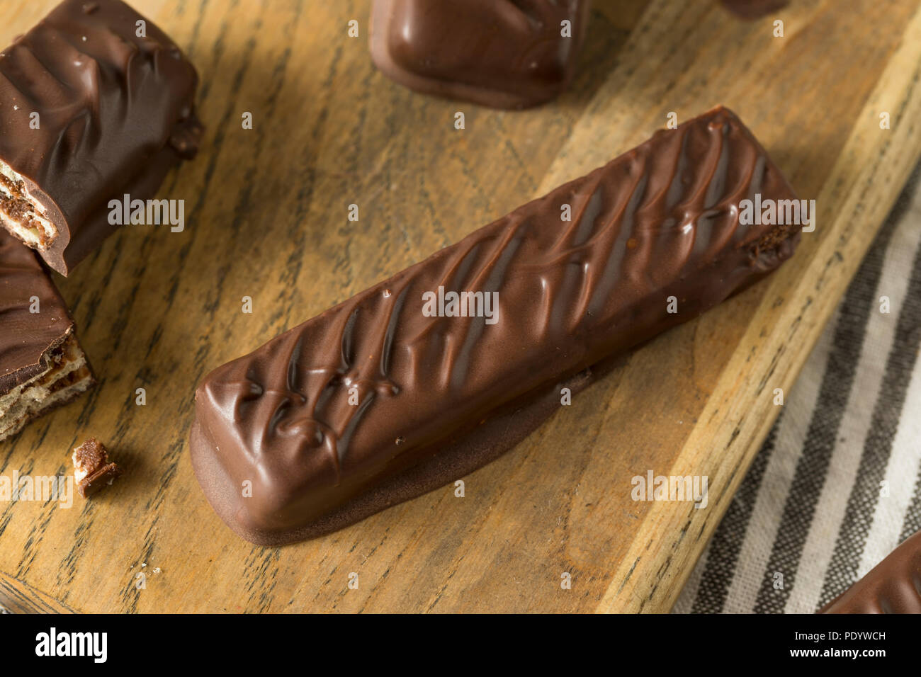 Sweet Homemade Milk Chocolate Candy Bars with Caramel Stock Photo Alamy