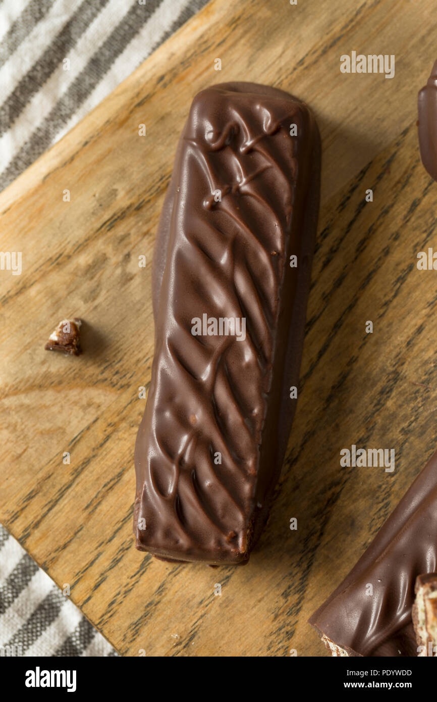 Sweet Homemade Milk Chocolate Candy Bars with Caramel Stock Photo Alamy