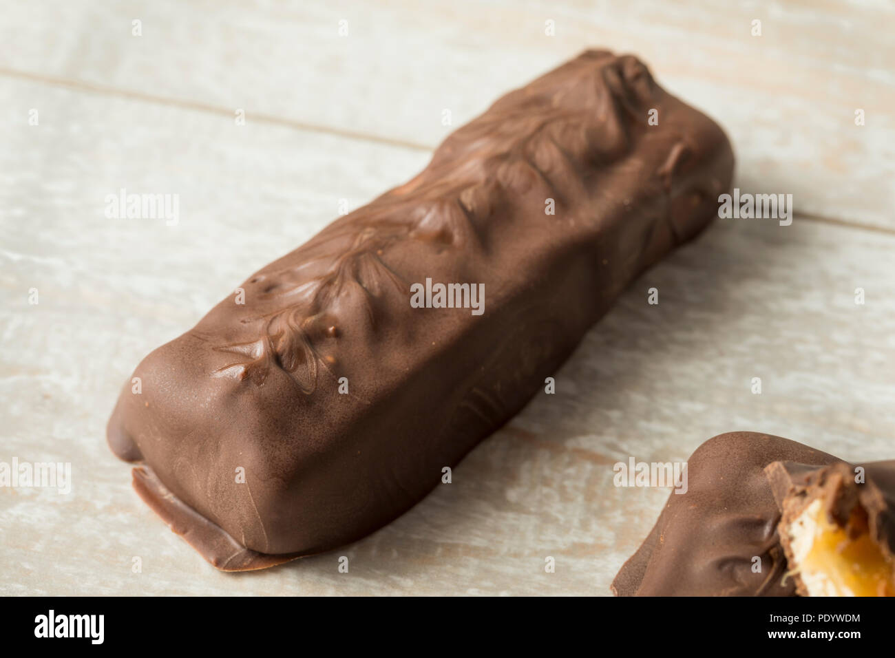 Sweet Homemade Milk Chocolate Candy Bars with Caramel Stock Photo Alamy