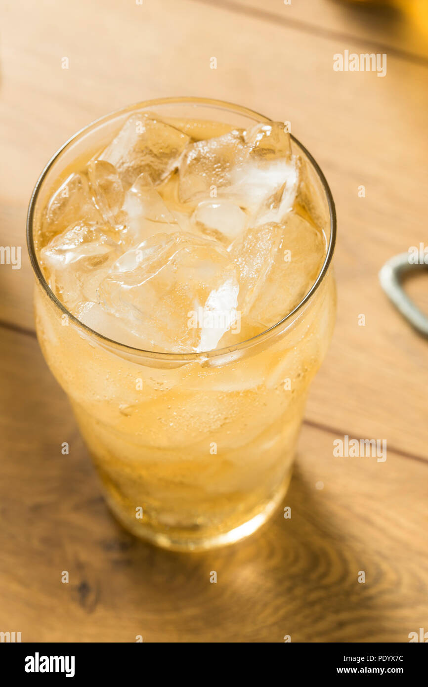 Sweet Refreshing Vanilla Cream Soda with Ice Stock Photo - Alamy