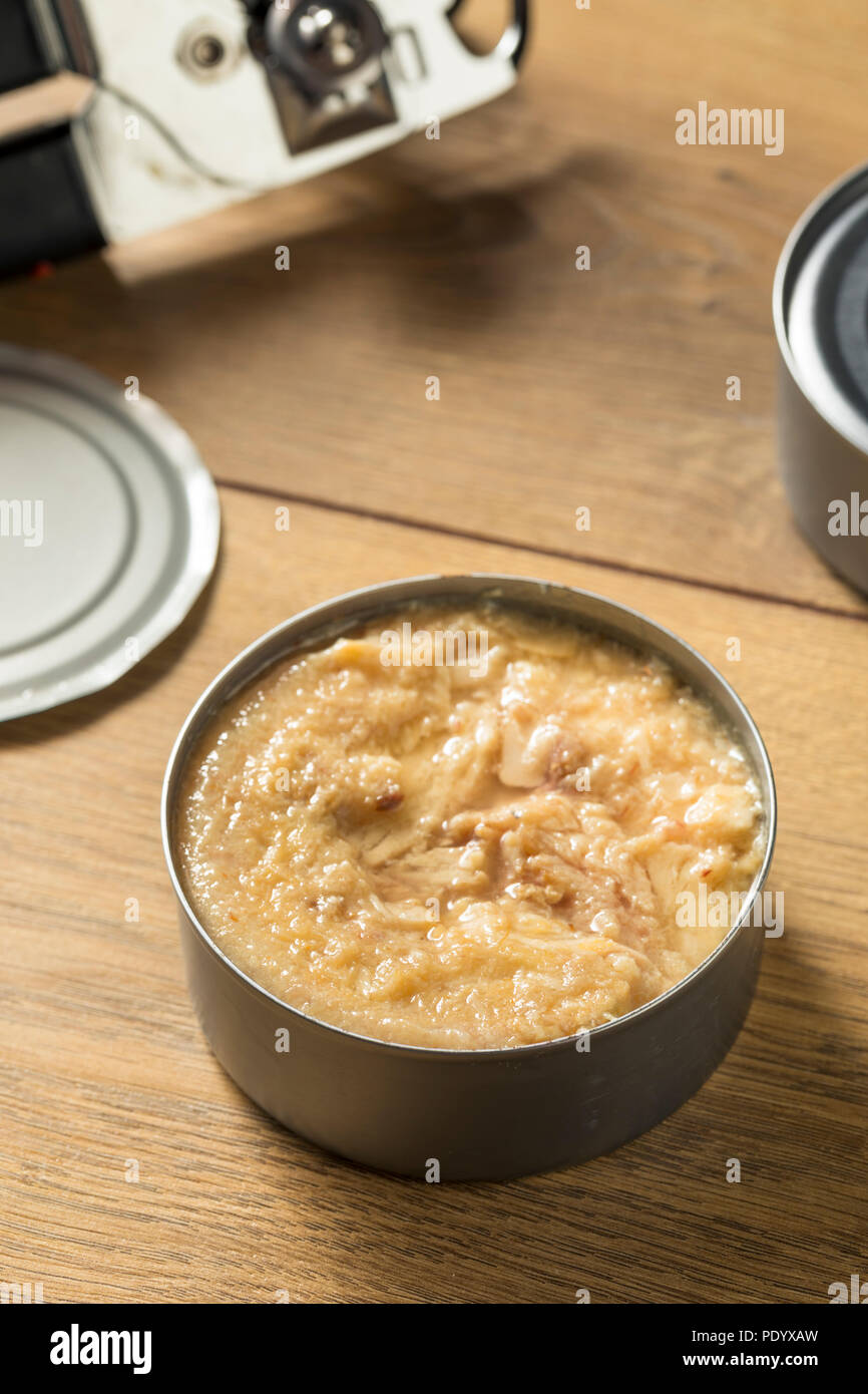 Organic Raw Canned Tuna Fish Ready to Eat Stock Photo Alamy