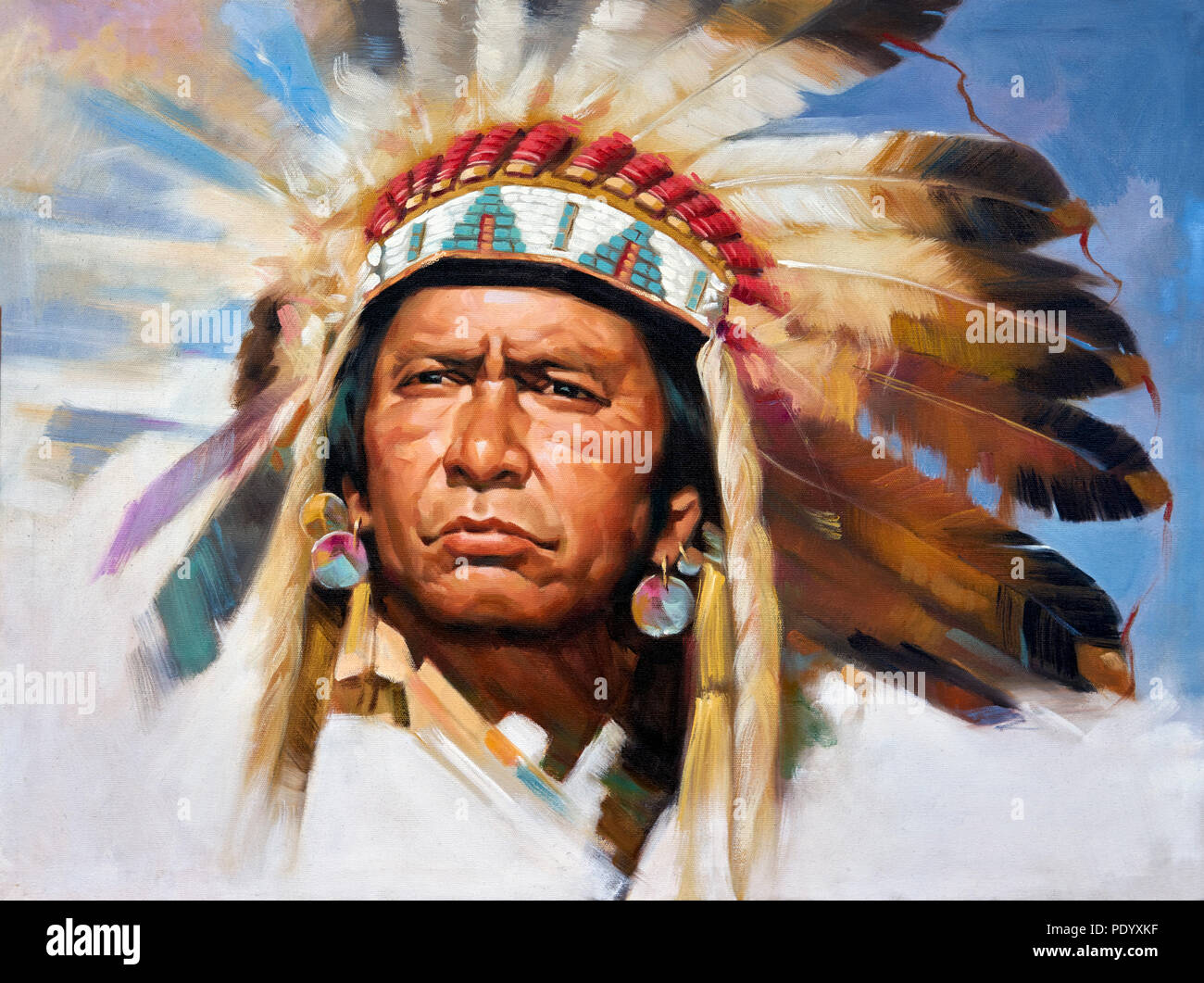 Native american indian chief in hi-res stock photography and images - Alamy