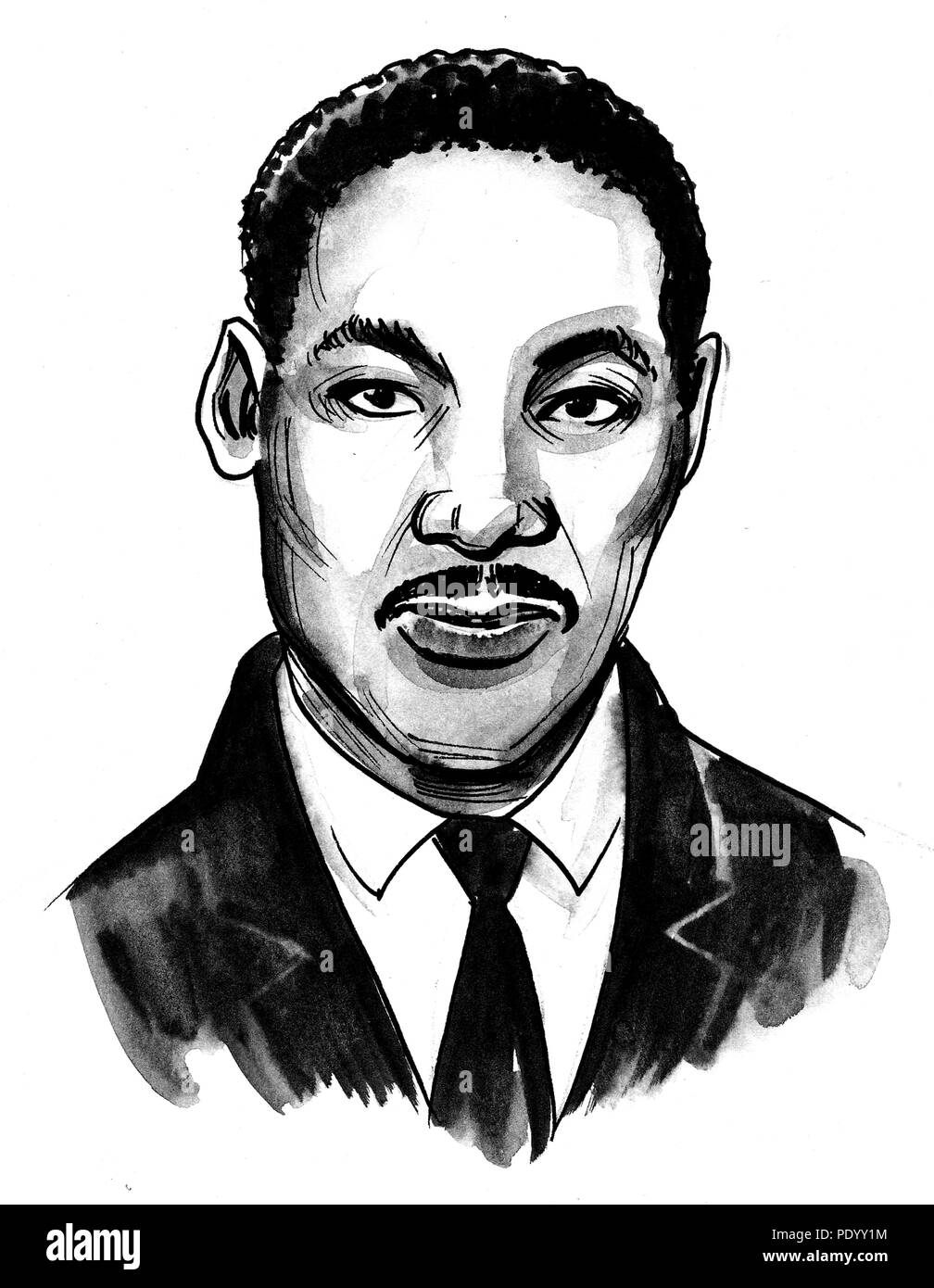 Martin Luther King portrait Stock Photo Alamy
