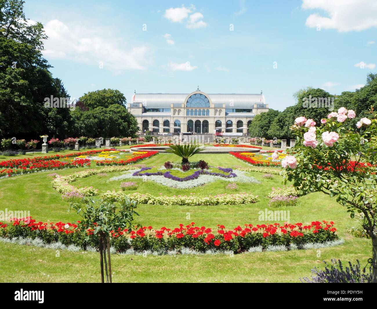 Botanical Garden Flora In Cologne On A A Sunny Summer Day With