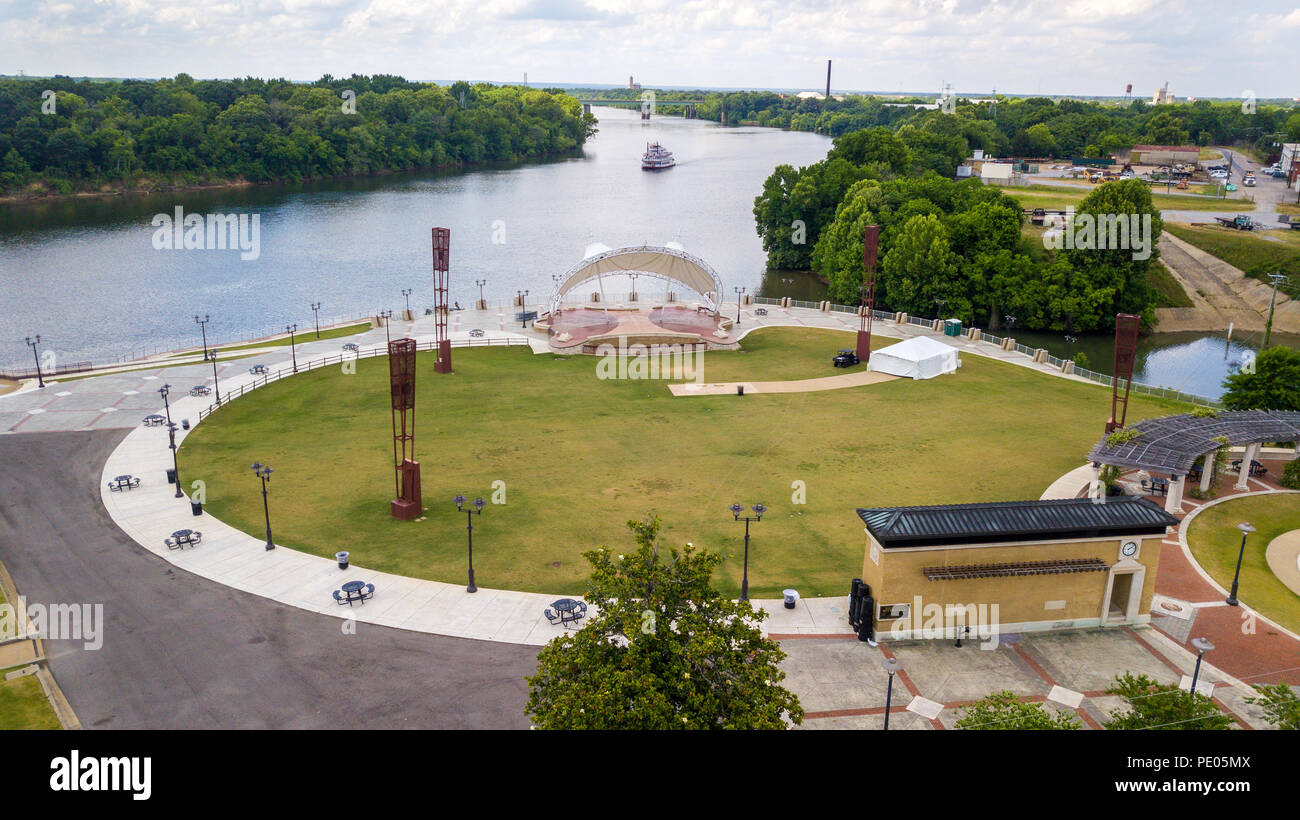 The amphitheater in Riverside Park, Montgomery, Alabama, USA Stock