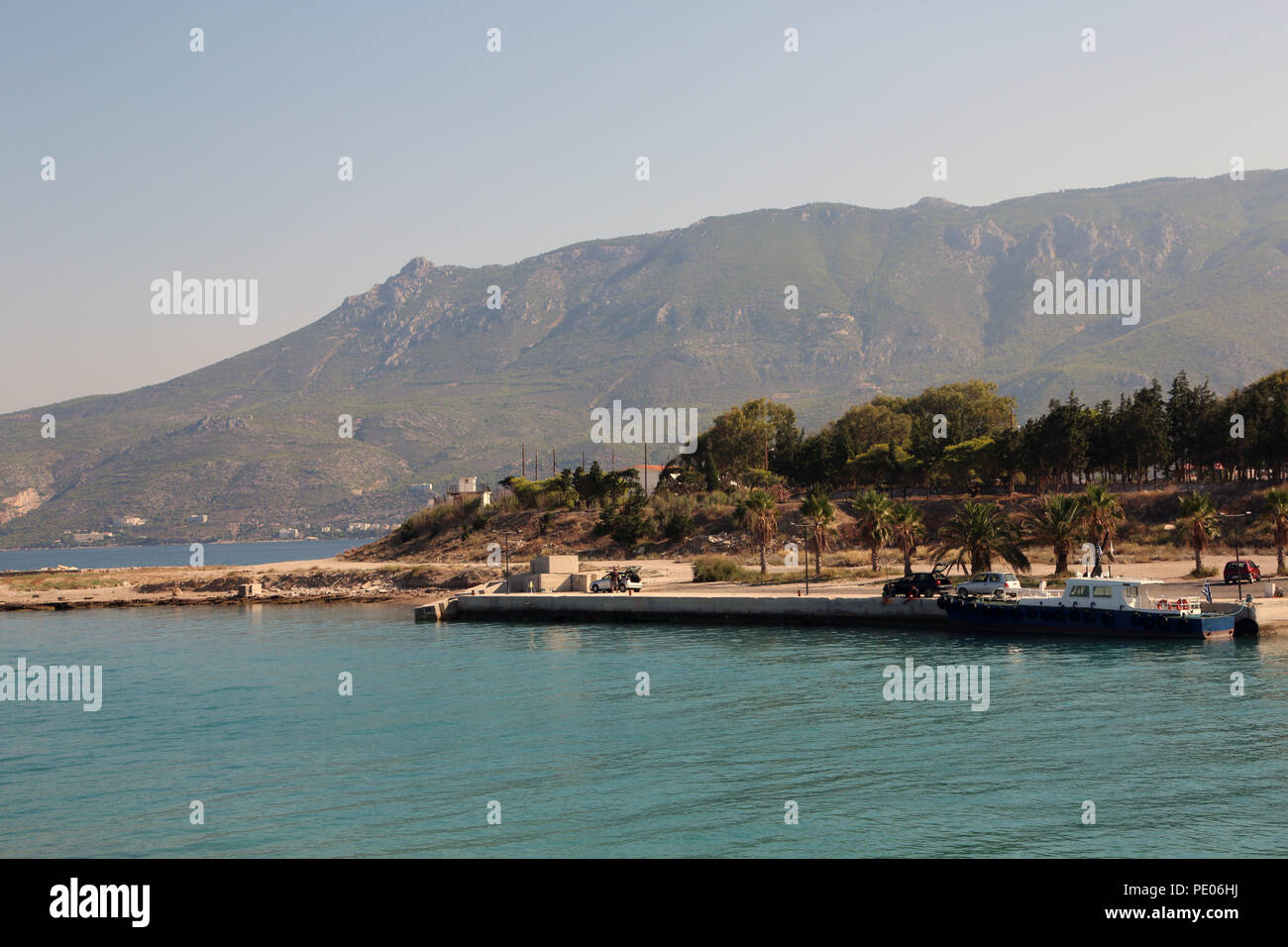 Isthmus of Corinth, Greece Stock Photo