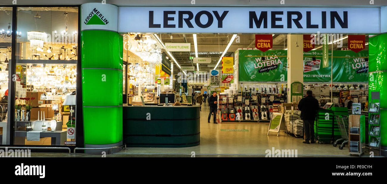 Poland Krakow March 20 2018 Leroy Merlin Store In Bonarka City Center Stock Photo Alamy