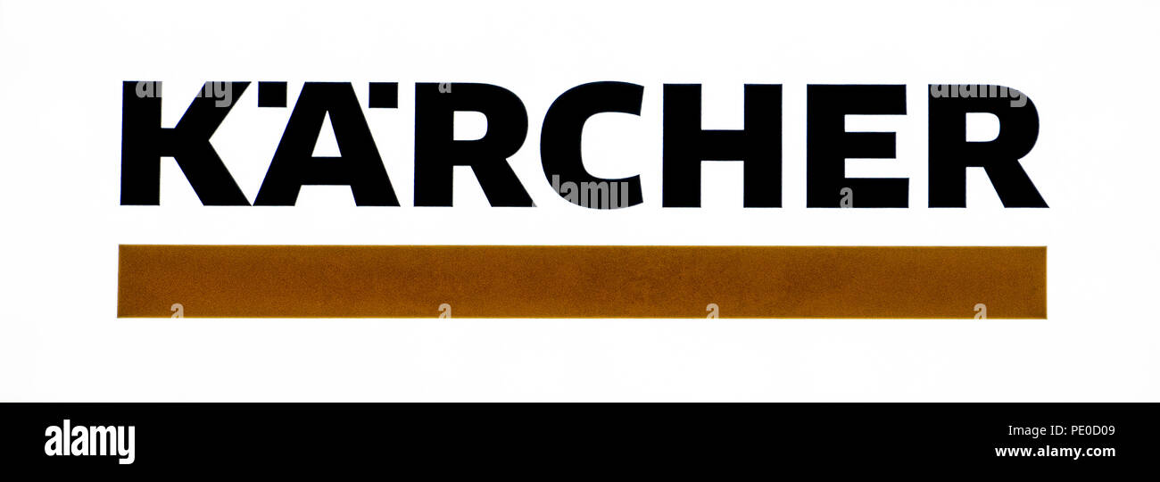 POLAND, KRAKOW - March 20, 2018: Karcher logo in Bonarka City Center Stock Photo