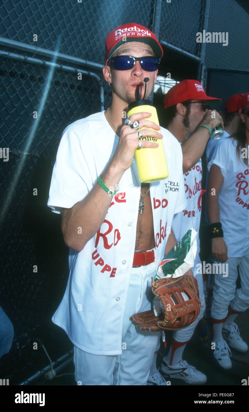 LOS ANGELES, CA - JUNE 14: Musician Layne Staley of Alice in Chains attends T.J. Martell Benefit Baseball Game on June 14, 1992 at Dedeaux Field in Los Angeles, California. Photo by Barry King/Alamy Stock Photo Stock Photo
