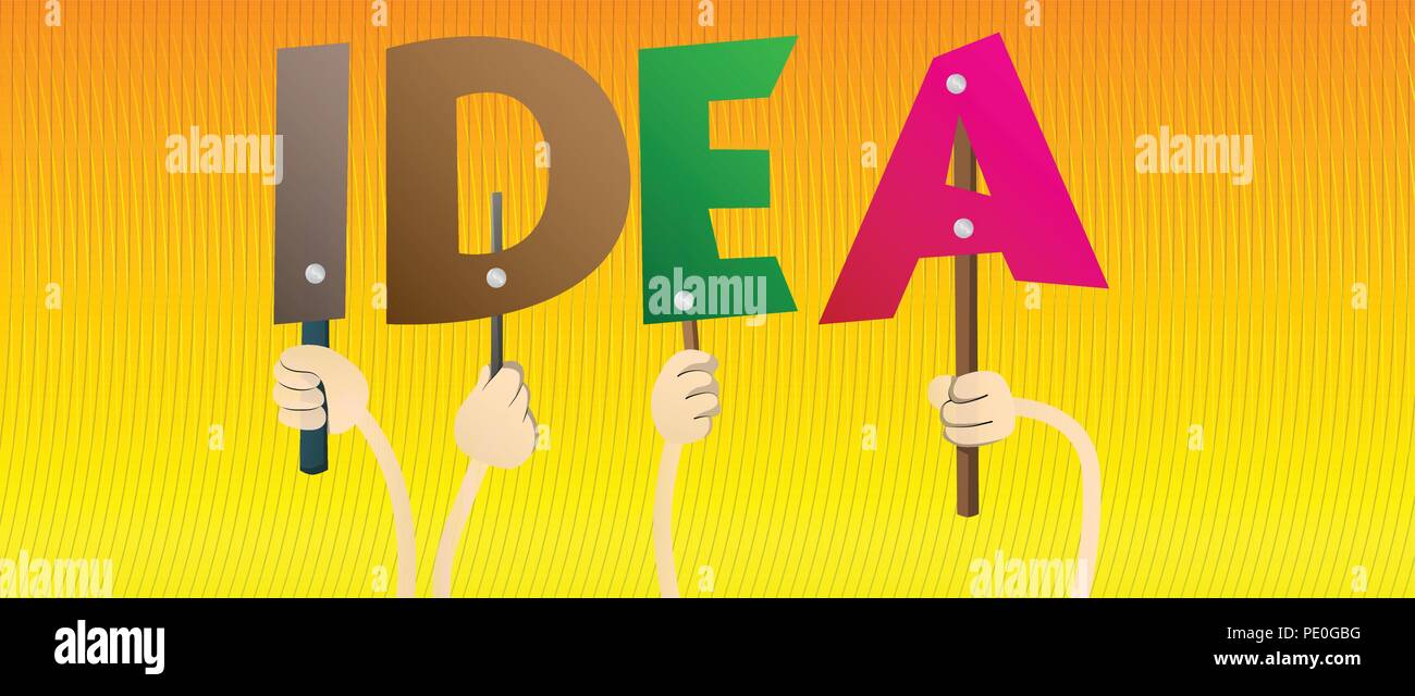 Creative word hands holding people Stock Vector Images - Alamy