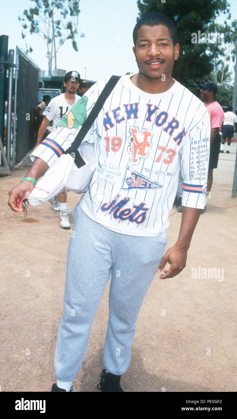 LOS ANGELES, CA - JUNE 14: Rapper Young MC attends T.J. Martell Benefit Baseball Game on June 14, 1992 at Dedeaux Field in Los Angeles, California. Photo by Barry King/Alamy Stock Photo Stock Photo