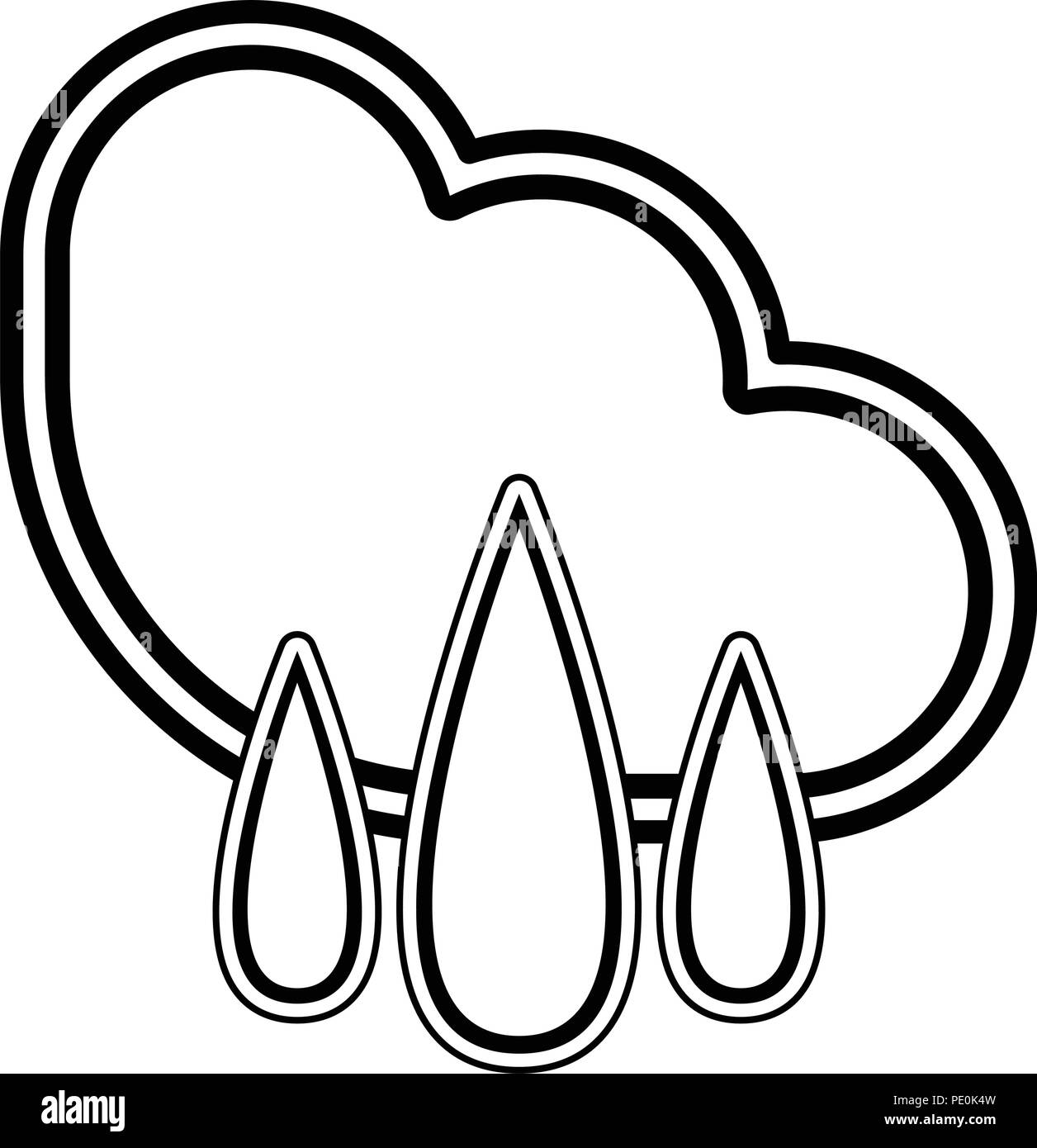 Isolated rainy weather icon Stock Vector Image & Art - Alamy