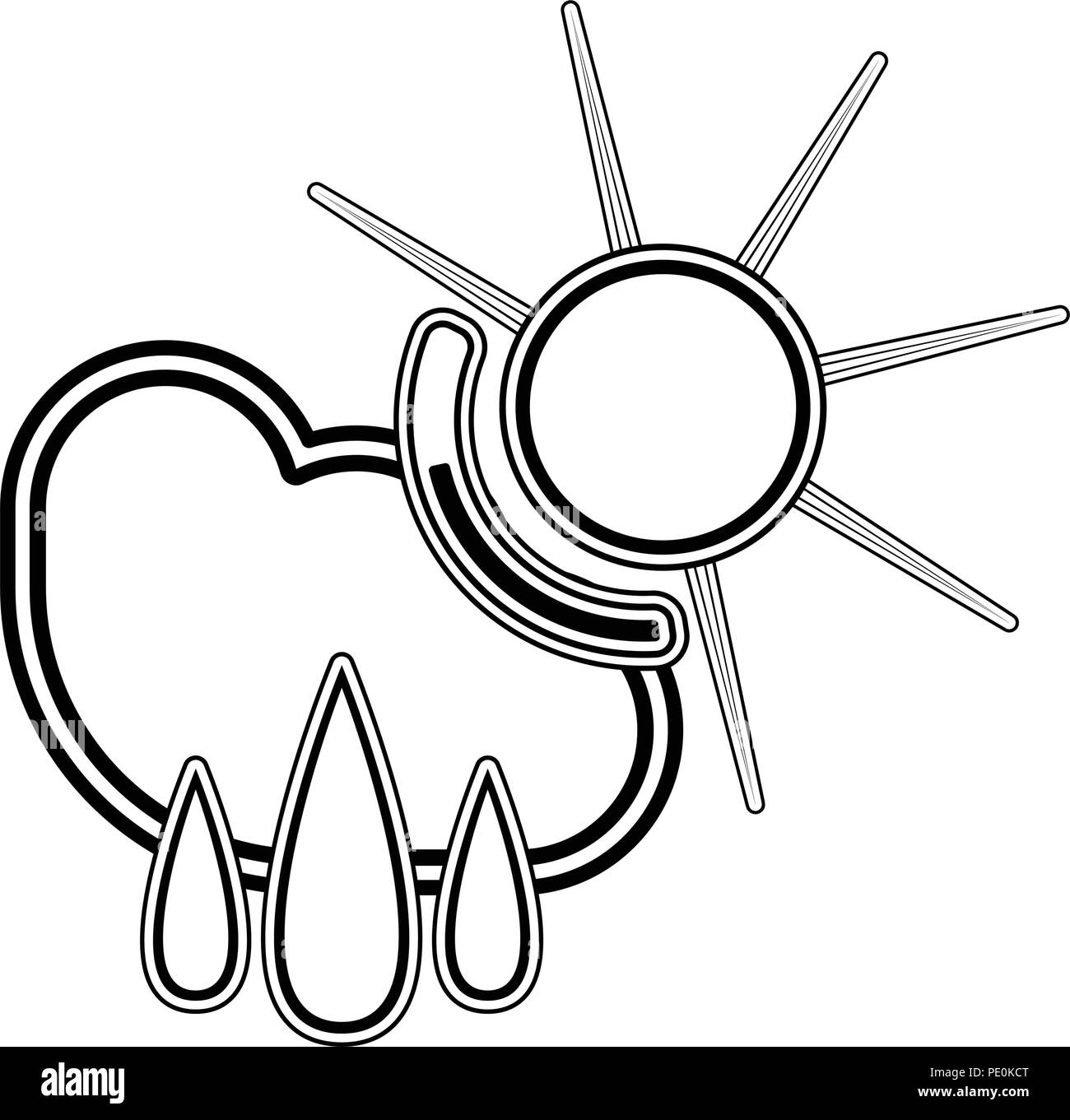 Isolated rainy weather icon Stock Vector Image & Art - Alamy